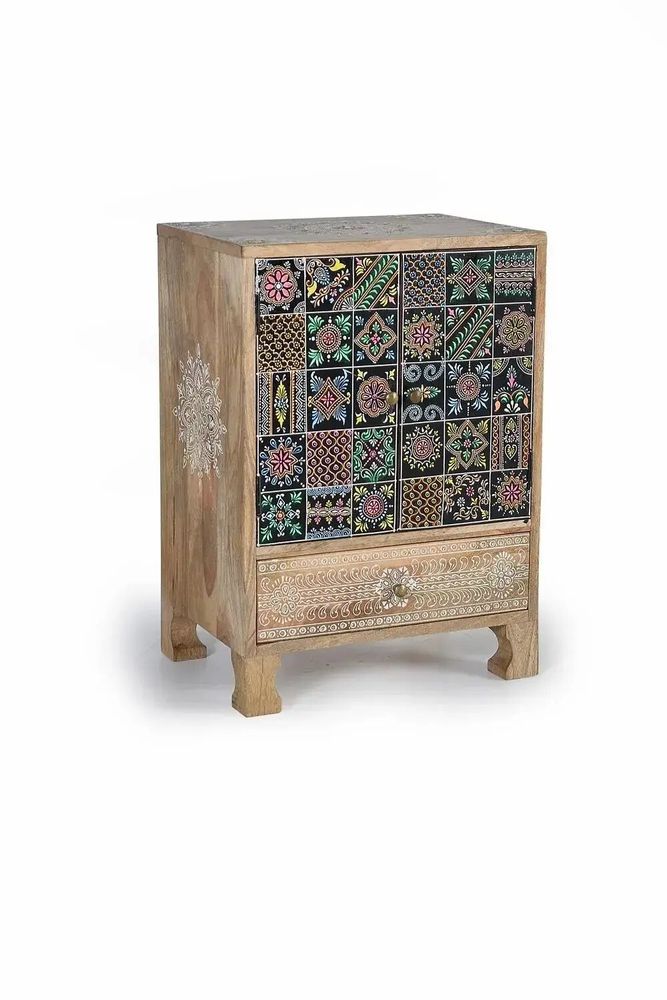 Chests of drawers - Mango wood and hand painted telephone cabinet - GINER Y COLOMER