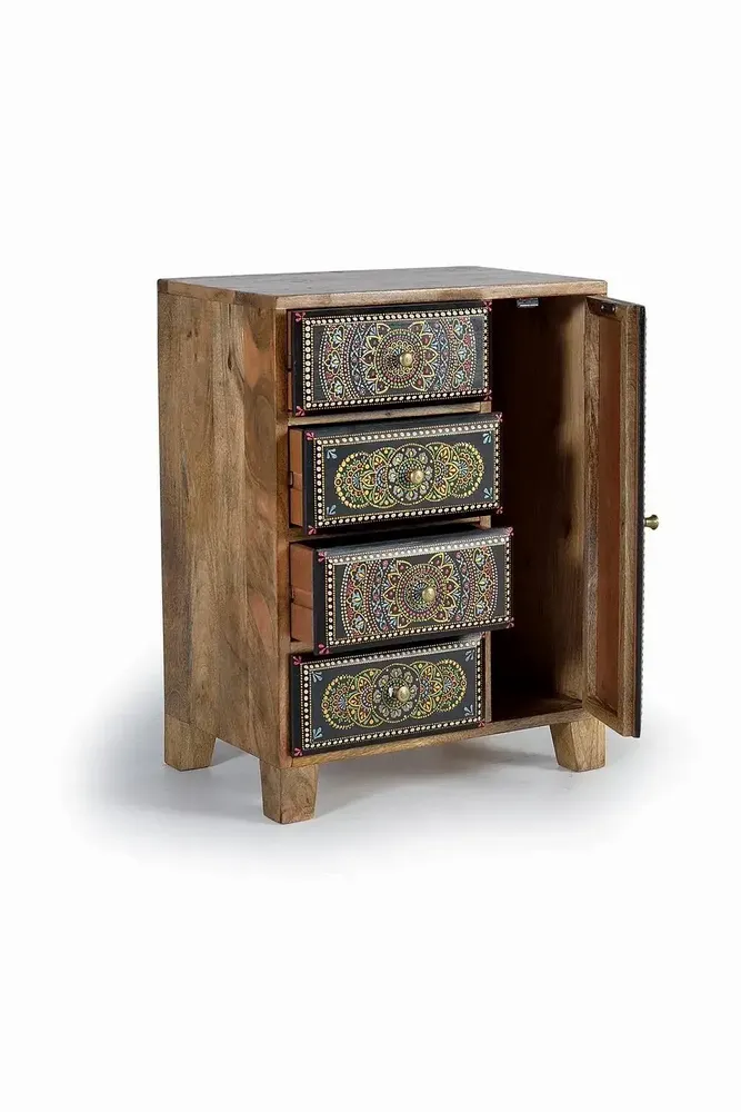 Chests of drawers - Mango wood and hand painted telephone cabinet - GINER Y COLOMER