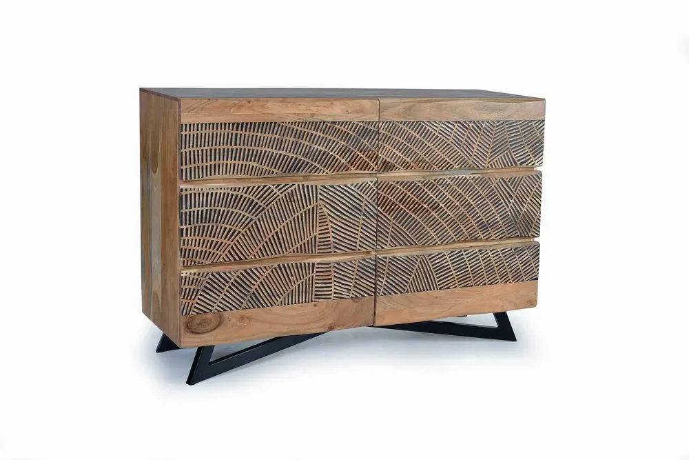 Commodes - Commode en bois d'acacia et métal - GINER Y COLOMER