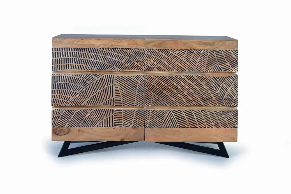 Commodes - Commode en bois d'acacia et métal - GINER Y COLOMER