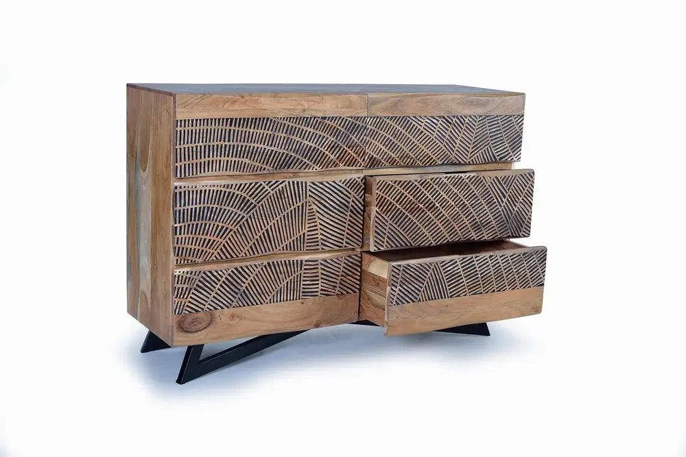 Commodes - Commode en bois d'acacia et métal - GINER Y COLOMER