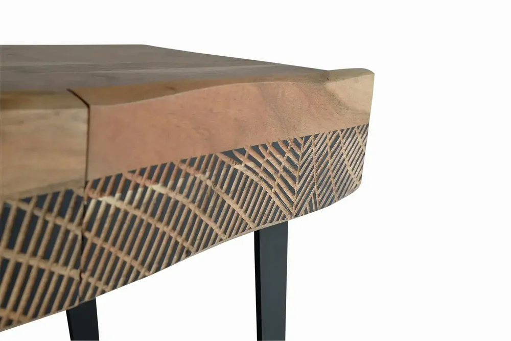 Console table - Acacia wood and metal console - GINER Y COLOMER