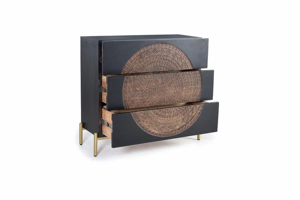 Commodes - Commode bois manguier et métal - GINER Y COLOMER