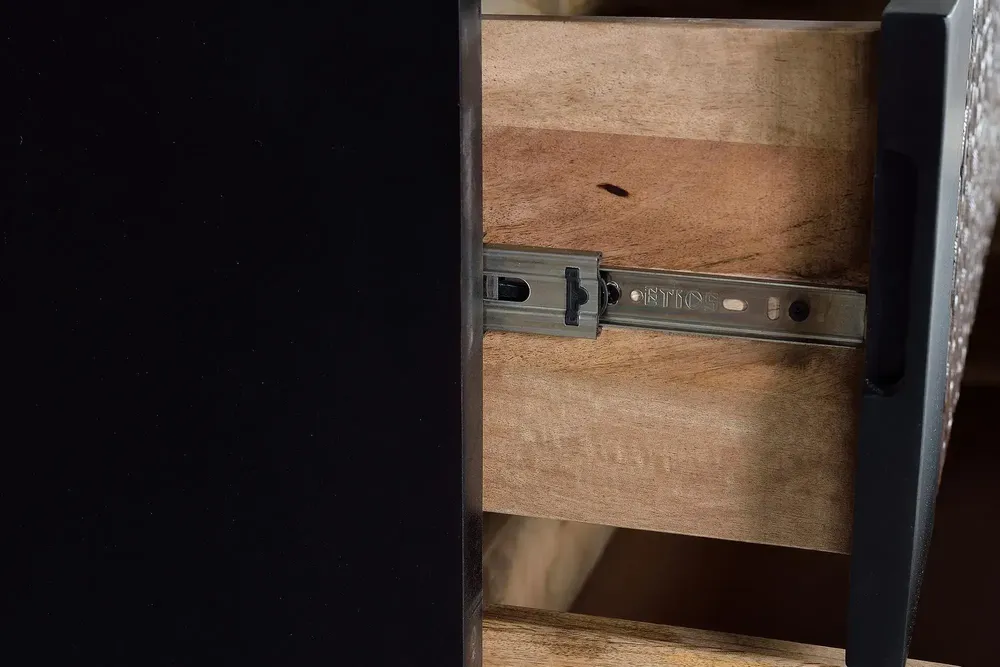 Chests of drawers - Mango wood and metal chest of drawers - GINER Y COLOMER