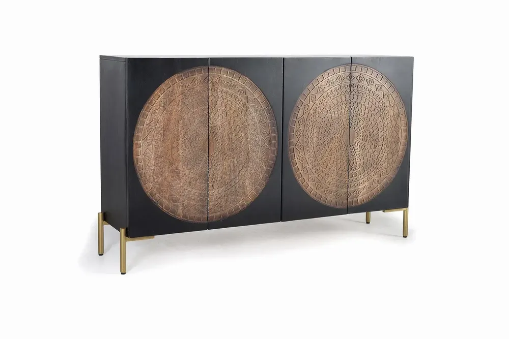 Buffets - Buffet bois manguier et métal - GINER Y COLOMER