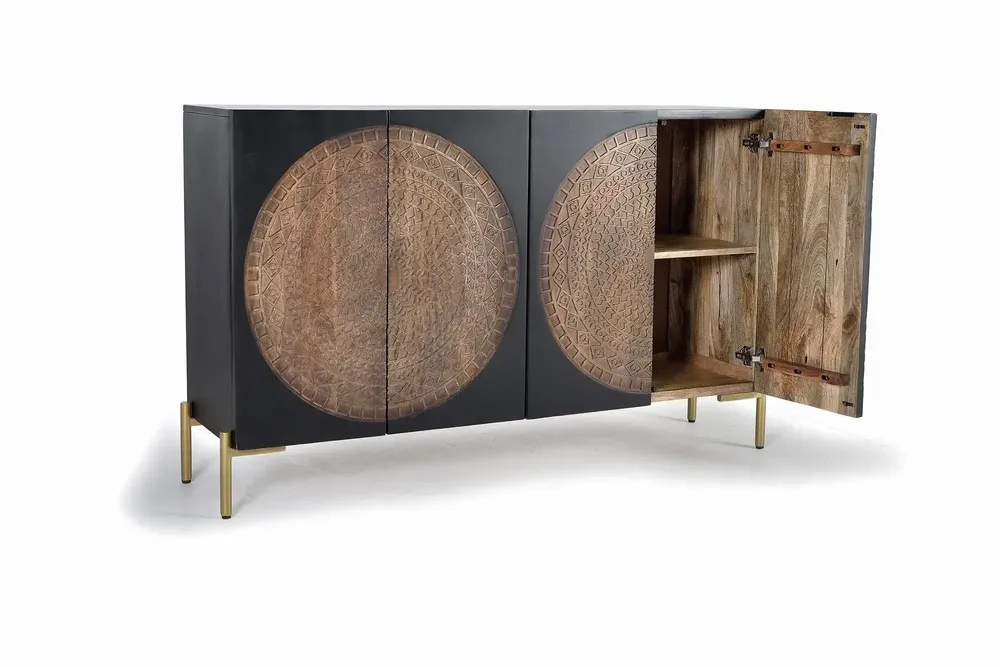 Buffets - Buffet bois manguier et métal - GINER Y COLOMER