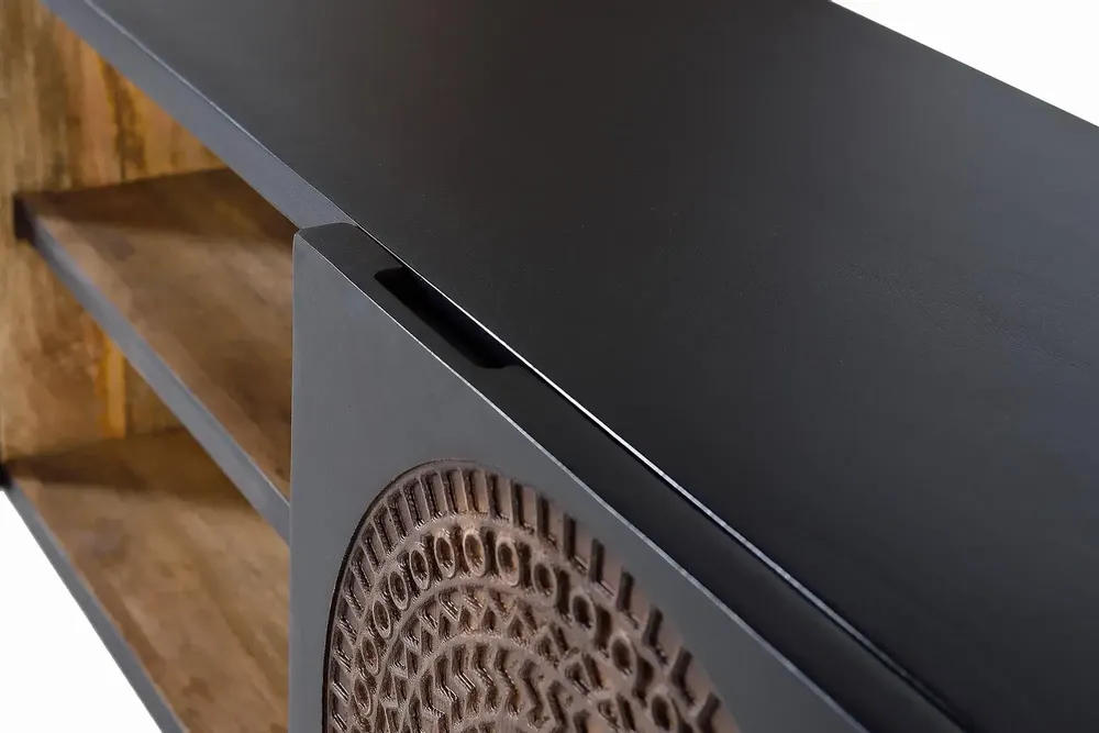 TV stands - Mango wood and metal TV cabinet - GINER Y COLOMER