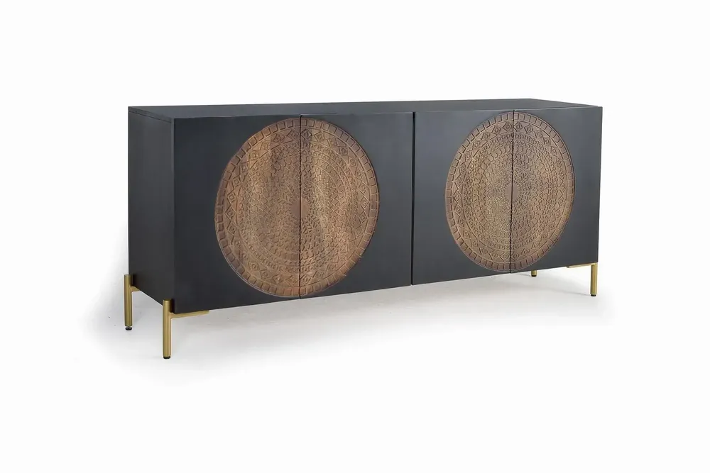Sideboards - Mango wood and metal sideboard - GINER Y COLOMER
