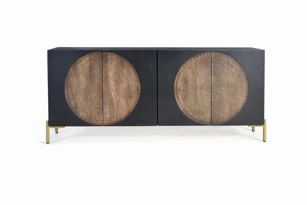 Sideboards - Mango wood and metal sideboard - GINER Y COLOMER