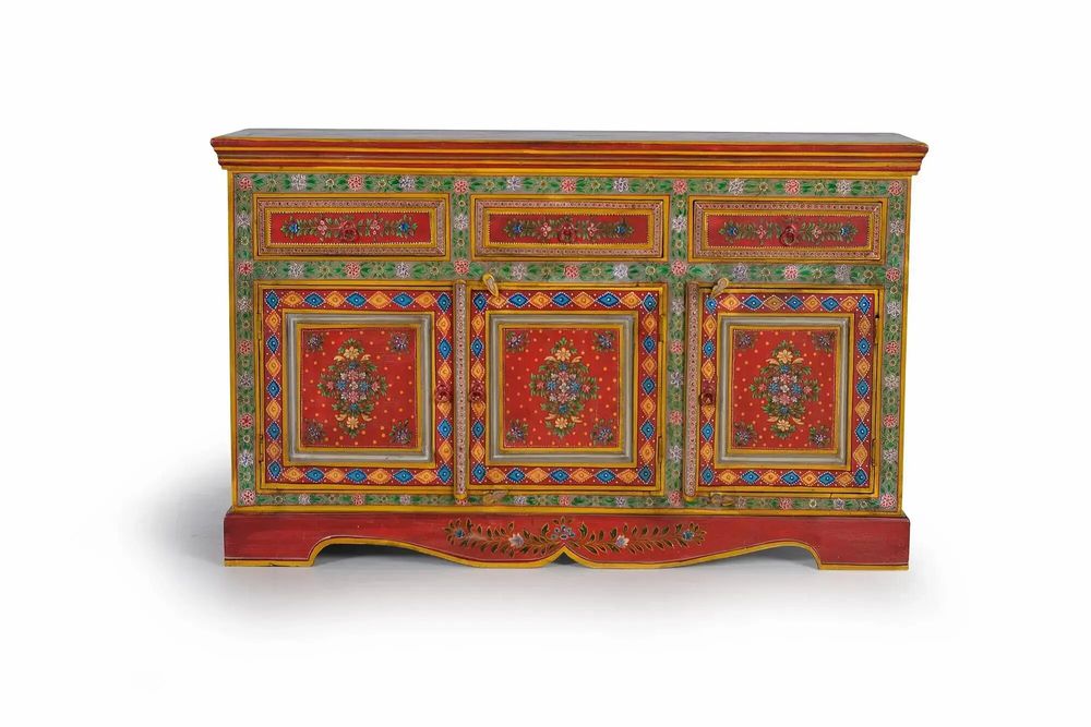Buffets - Buffet en bois en manguier et MDF peint à la main - GINER Y COLOMER