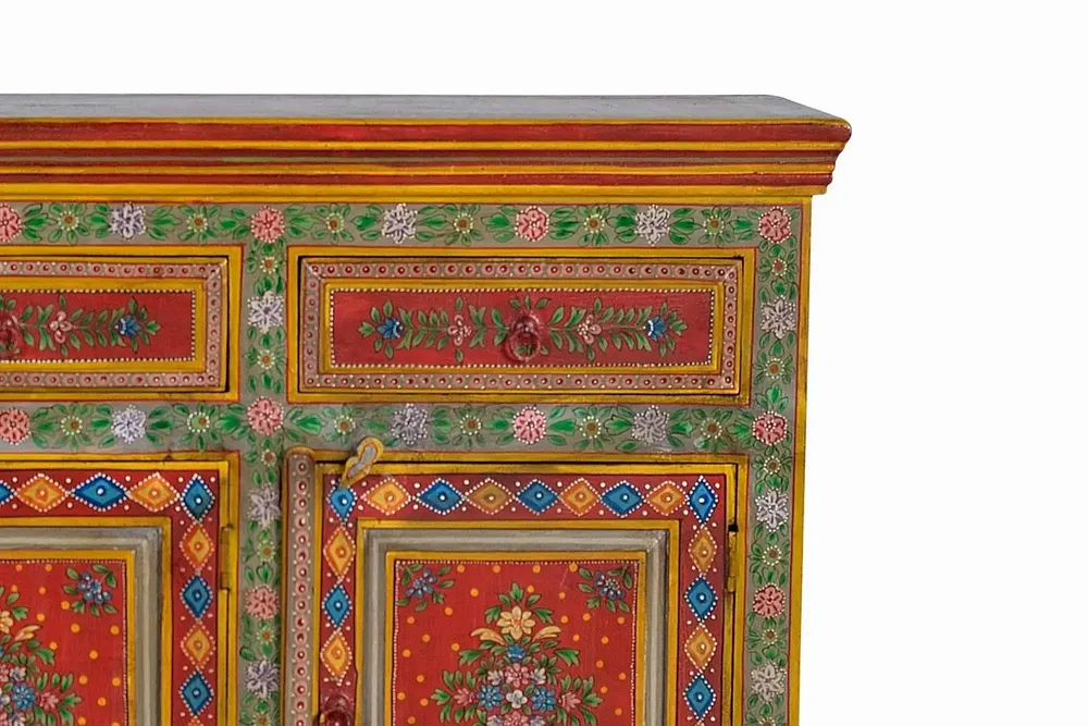 Sideboards - Wooden sideboard in mango wood and hand-painted MDF - GINER Y COLOMER