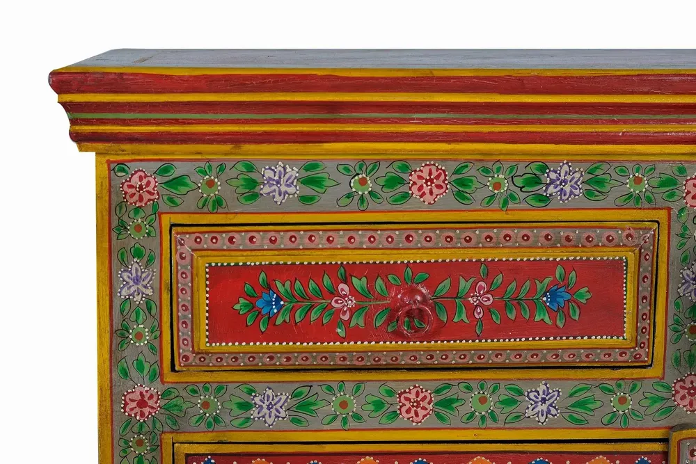 Sideboards - Wooden sideboard in mango wood and hand-painted MDF - GINER Y COLOMER