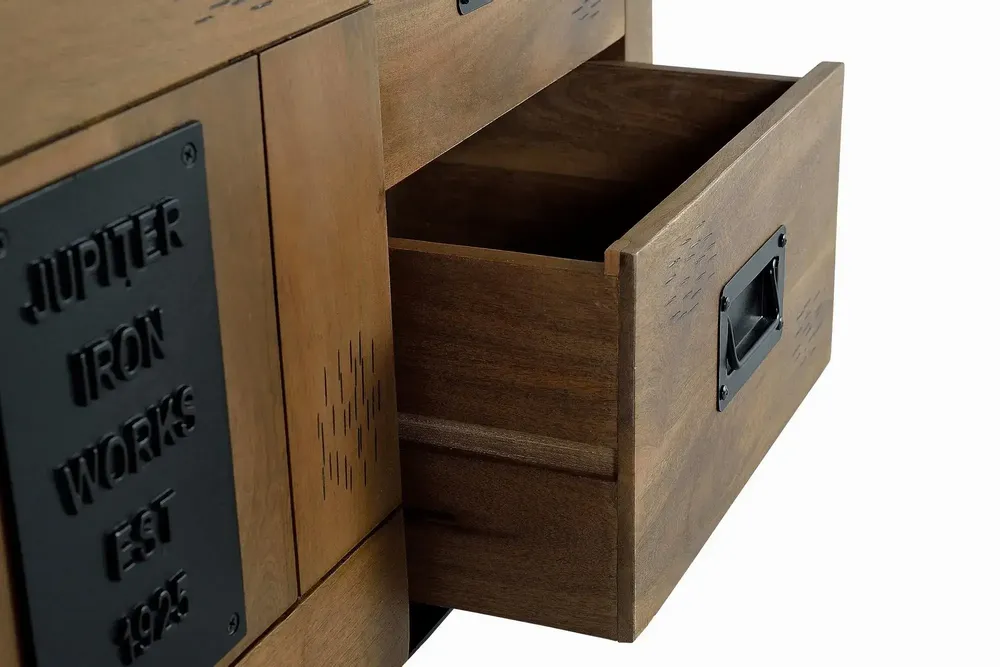 Sideboards - Natural mango wood display case - GINER Y COLOMER