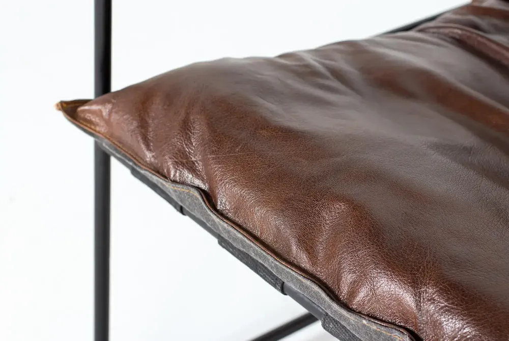 Fauteuils - Fauteuil cuir marron et métal - GINER Y COLOMER