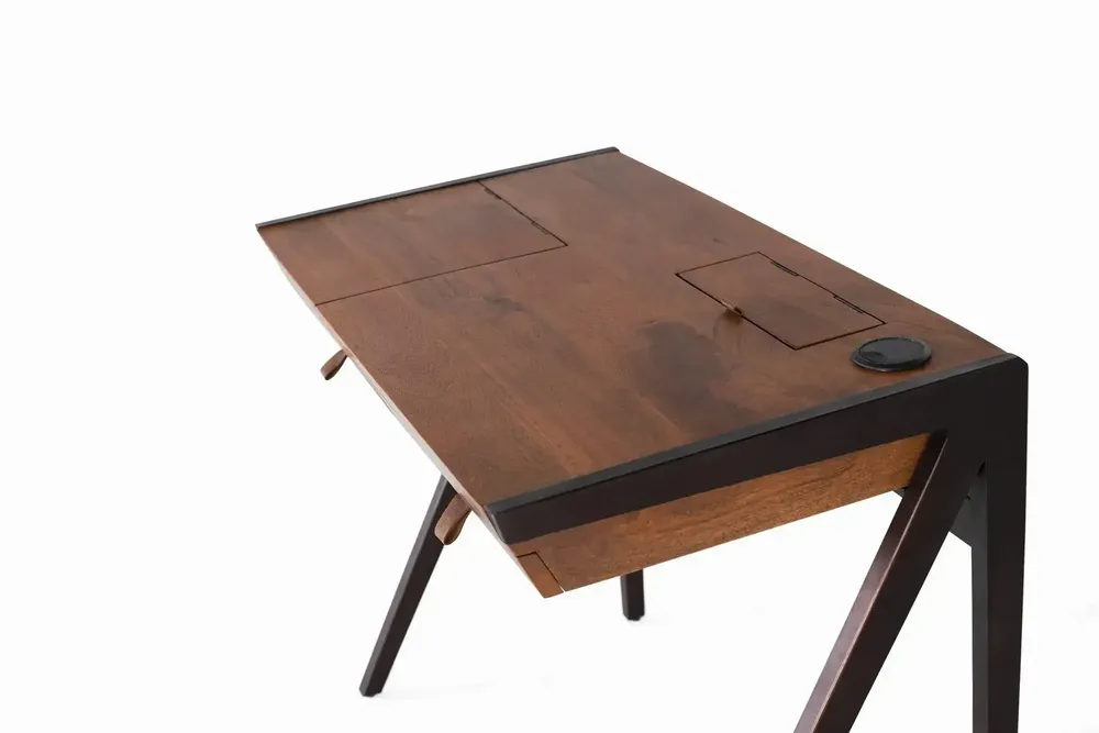 Bureaux - Bureau en bois manguier et métal - GINER Y COLOMER