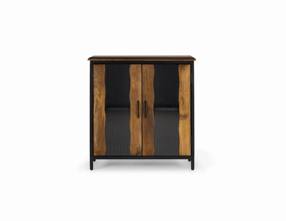 Sideboards - Mango wood and black metal sideboard - GINER Y COLOMER