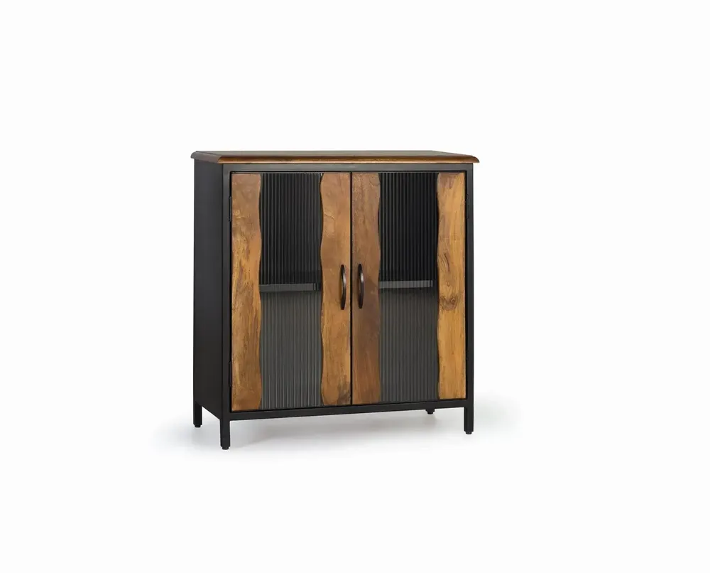 Sideboards - Mango wood and black metal sideboard - GINER Y COLOMER
