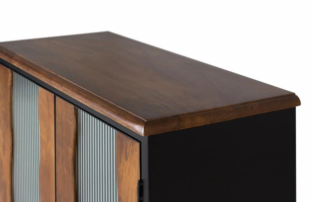 Sideboards - Mango wood and black metal sideboard - GINER Y COLOMER