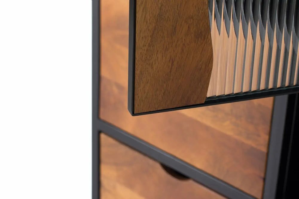 Sideboards - Mango wood and metal display case - GINER Y COLOMER