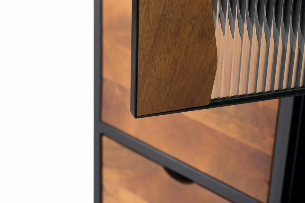 Sideboards - Mango wood and metal display case - GINER Y COLOMER