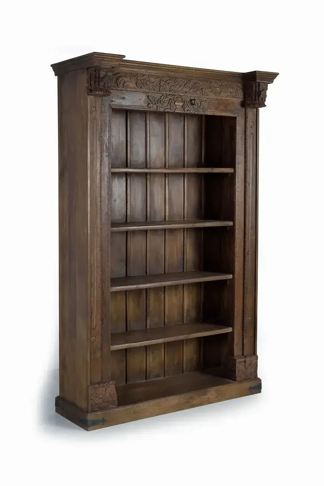 Bookshelves - Mango wood and reclaimed wood bookcase - GINER Y COLOMER