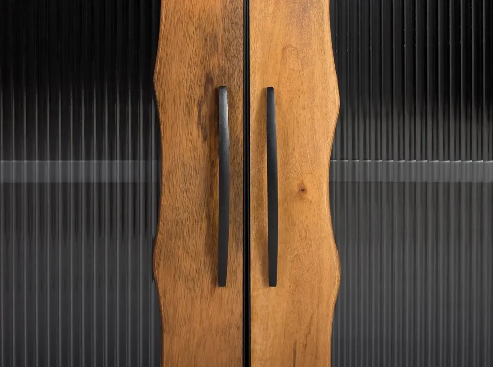 Sideboards - Sideboard in mango wood and black metal - GINER Y COLOMER