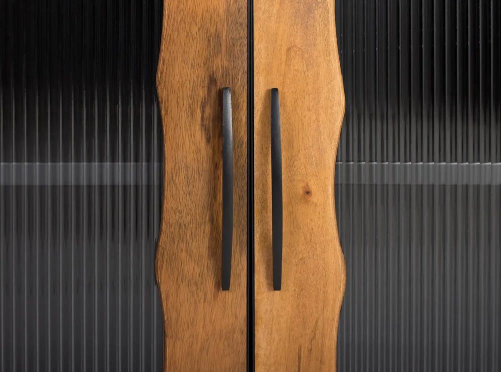 Sideboards - Sideboard in mango wood and black metal - GINER Y COLOMER
