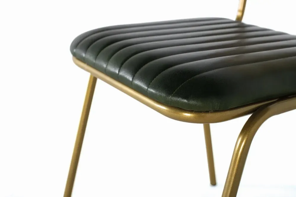 Chaises - Lot de 2 chaises en cuir et rotin - GINER Y COLOMER