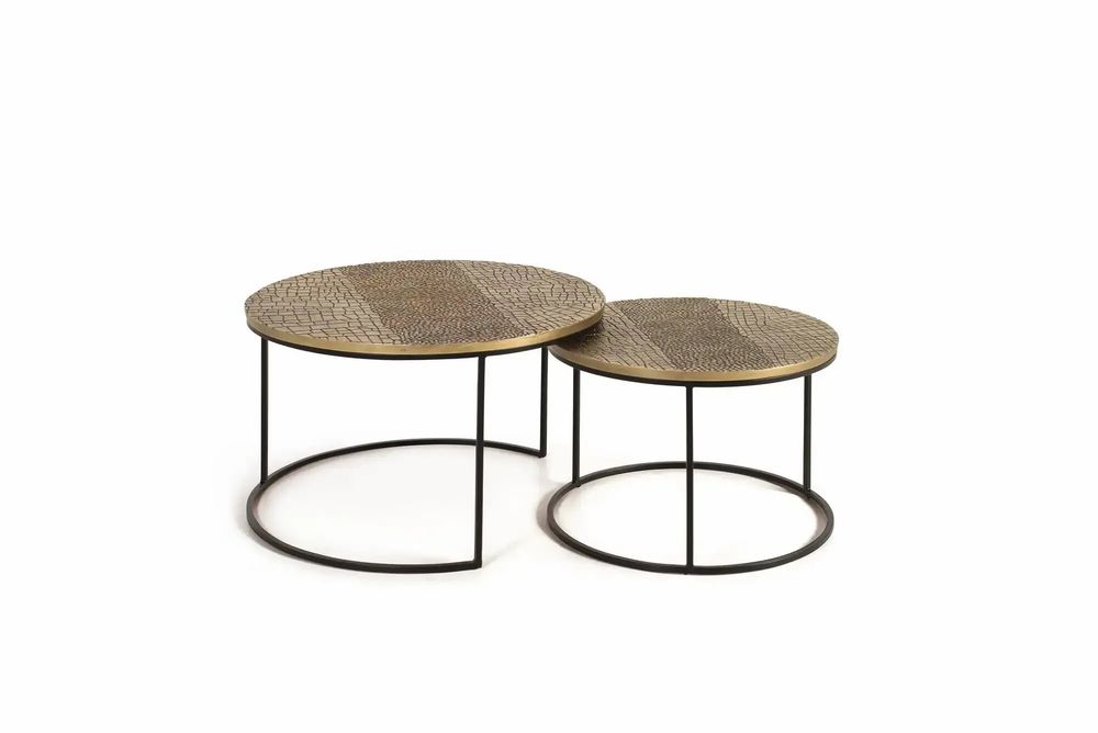 Coffee tables - Set of 2 metal and aluminum tables - GINER Y COLOMER