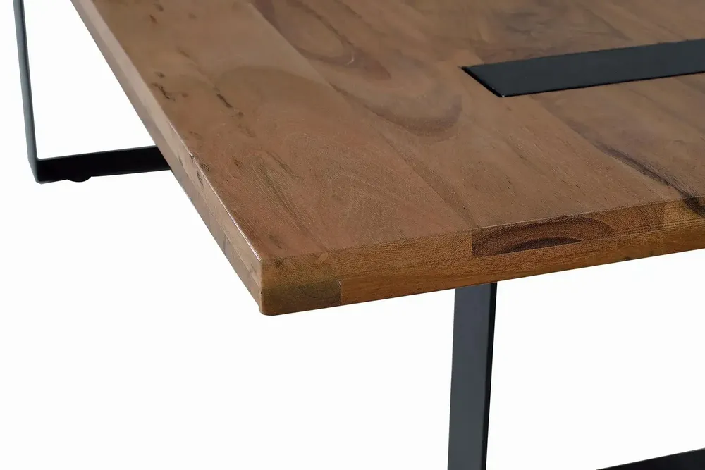 Tables basses - Table basse en bois d'acacia et métal - GINER Y COLOMER