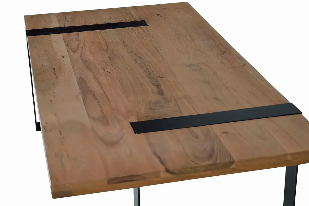 Tables basses - Table basse en bois d'acacia et métal - GINER Y COLOMER