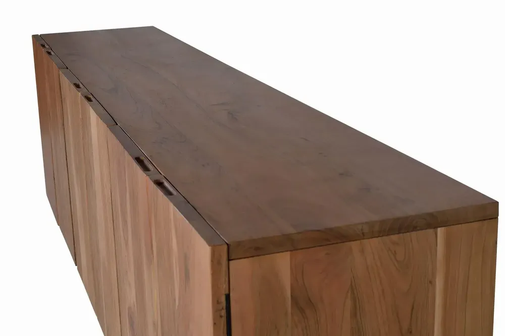 Sideboards - Acacia wood and metal sideboard - GINER Y COLOMER