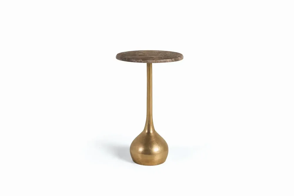 Tables basses - Table d'appoint avec plateau en marbre et pied en métal - GINER Y COLOMER