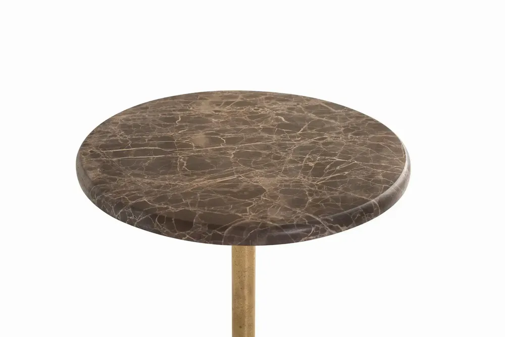 Tables basses - Table d'appoint avec plateau en marbre et pied en métal - GINER Y COLOMER