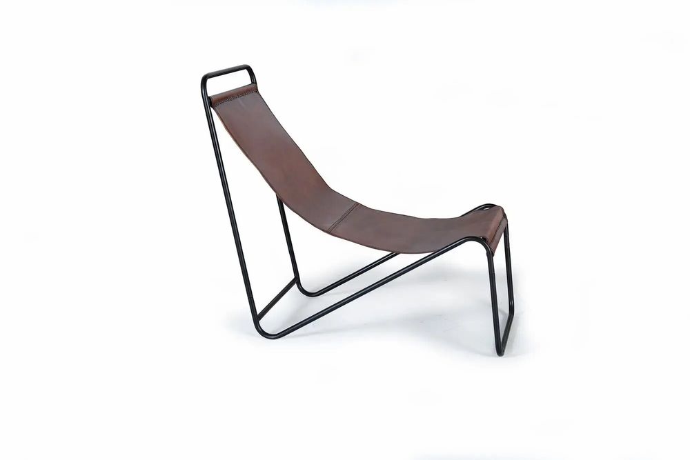 Fauteuils - Ensemble de deux fauteuils en cuir marron et métal - GINER Y COLOMER