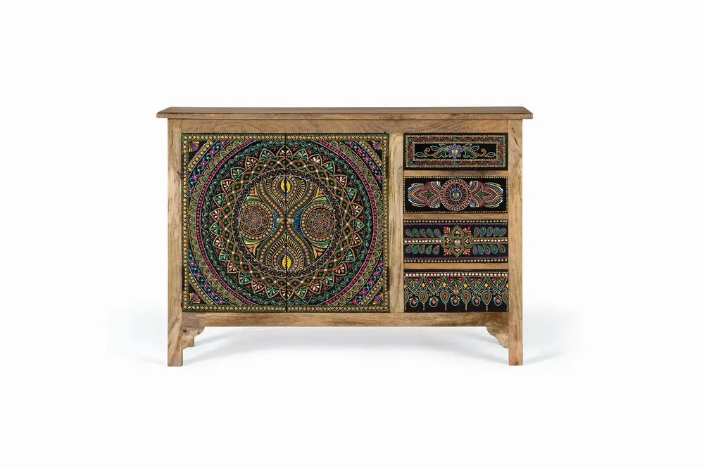 Sideboards - Multicolored mango wood sideboard - GINER Y COLOMER