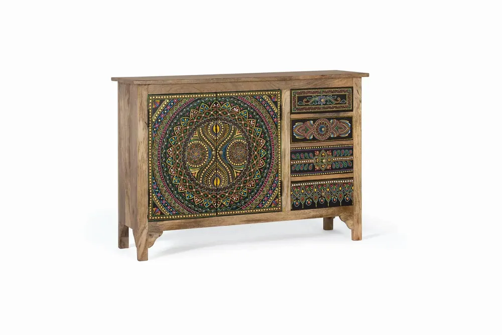 Sideboards - Multicolored mango wood sideboard - GINER Y COLOMER