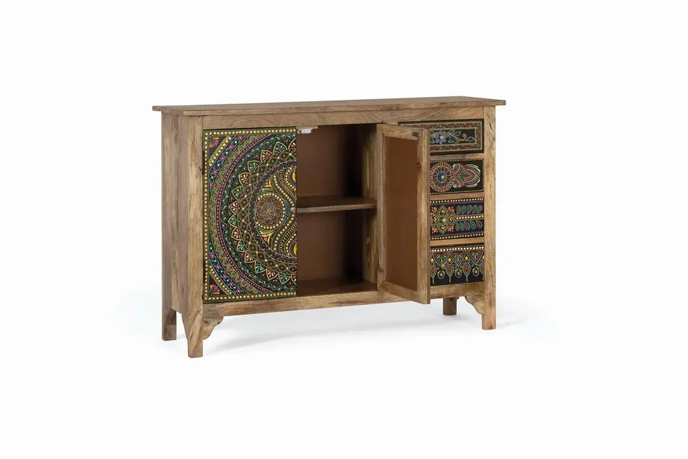Sideboards - Multicolored mango wood sideboard - GINER Y COLOMER