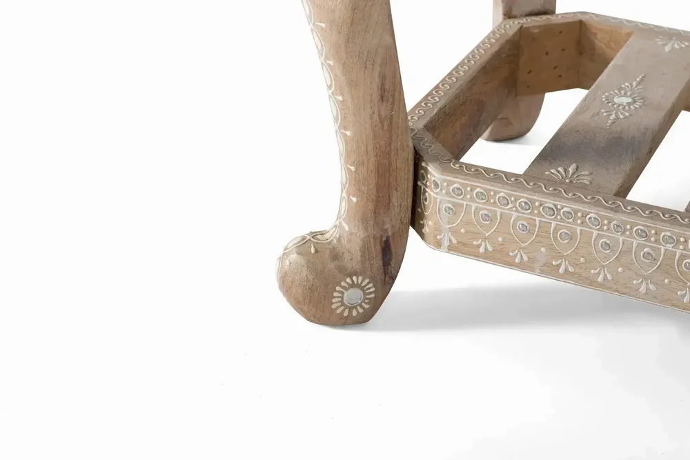 Benches - Mango wood and fabric bench - GINER Y COLOMER