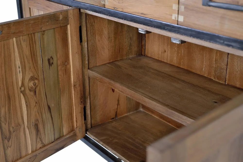 Buffets - Buffet en bois teck et manguier et métal - GINER Y COLOMER