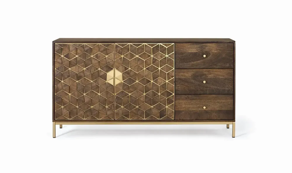 Sideboards - Mango wood and metal sideboard - GINER Y COLOMER