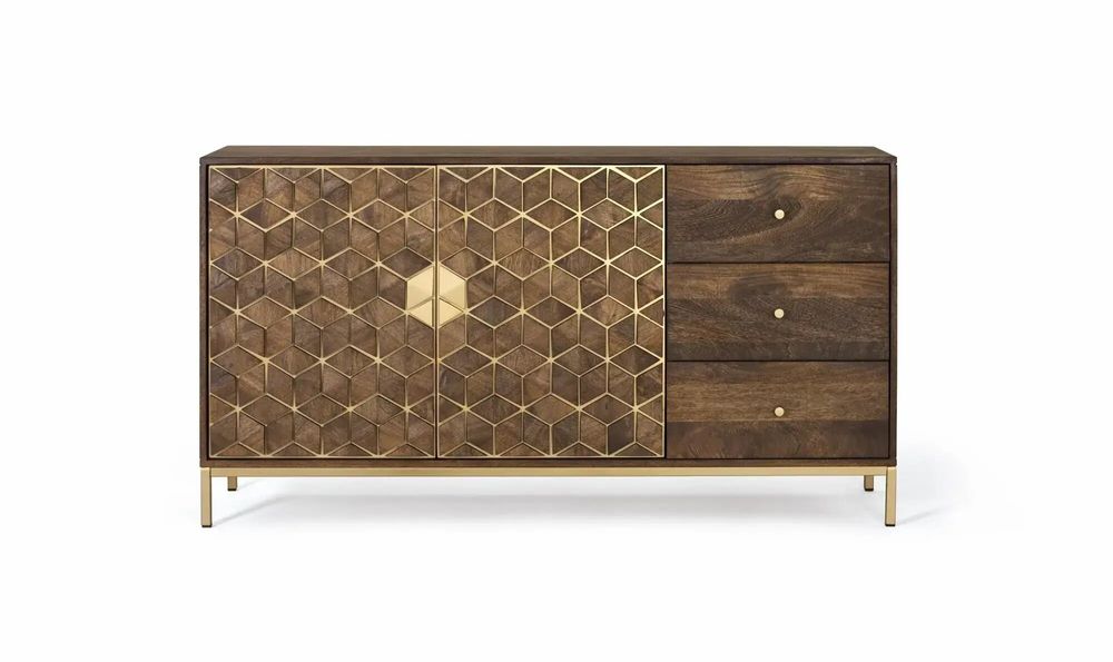 Sideboards - Mango wood and metal sideboard - GINER Y COLOMER
