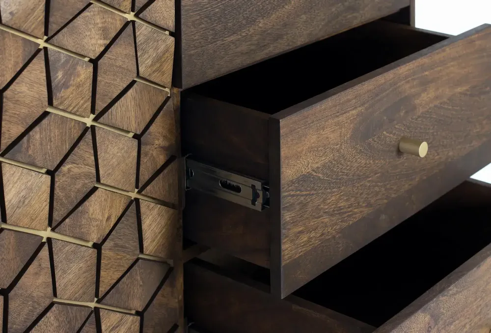 Sideboards - Mango wood and metal sideboard - GINER Y COLOMER
