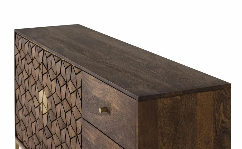Sideboards - Mango wood and metal sideboard - GINER Y COLOMER