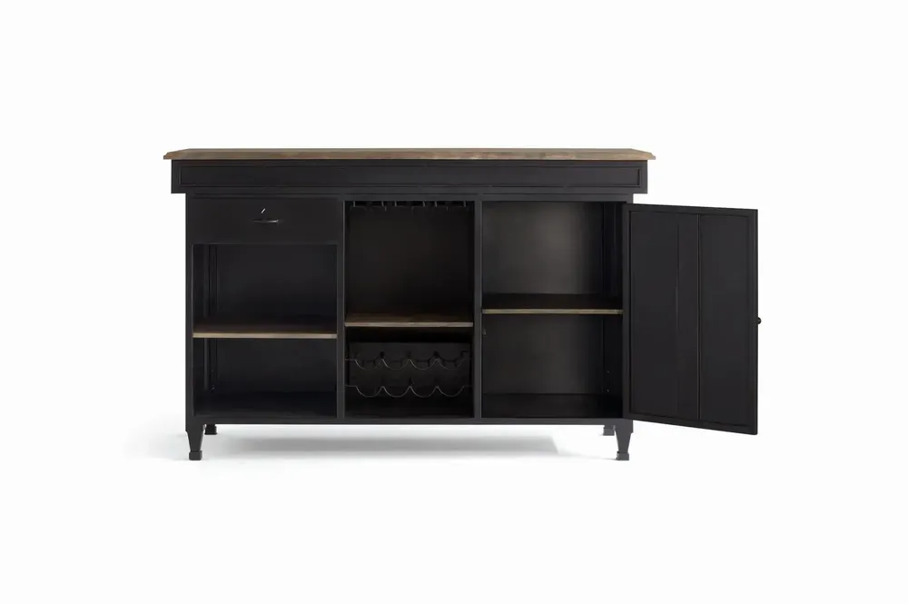 Sideboards - Bar cabinet in mango wood and metal - GINER Y COLOMER