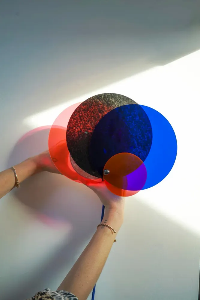 Design objects - Halo lamp - 2-in-1 colored lamp Made in France in recycled plastic - RAYON VERT STUDIO