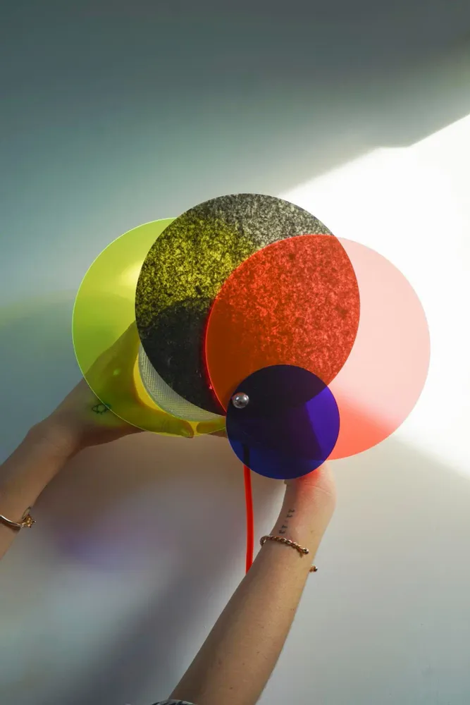 Design objects - Halo lamp - 2-in-1 colored lamp Made in France in recycled plastic - RAYON VERT STUDIO