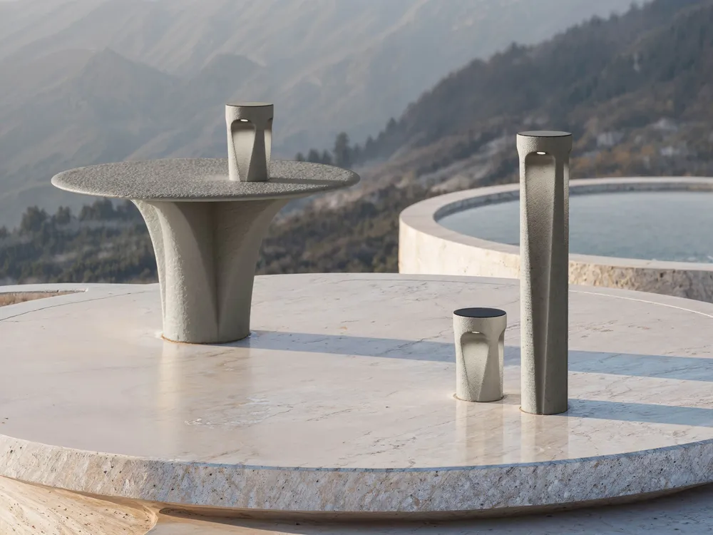 Lampes de table extérieures - Éclairage Savio-ash taille S - SNOC