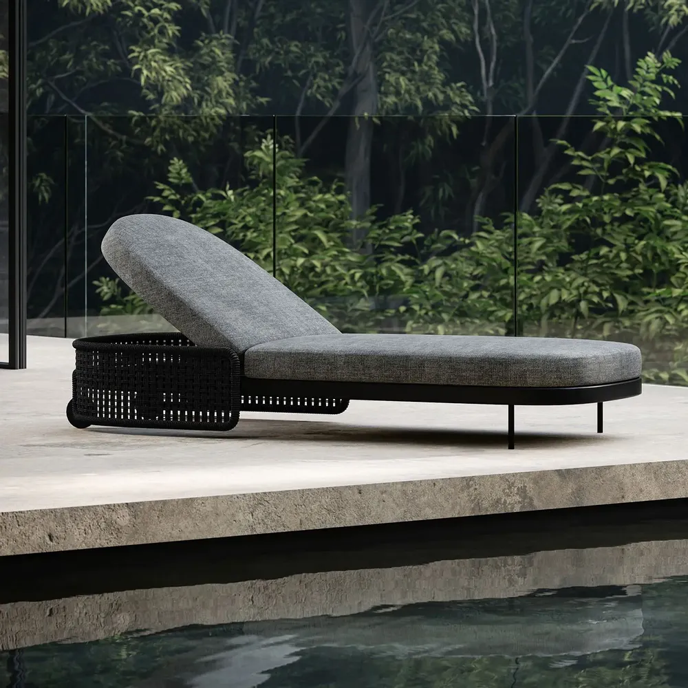Lawn sofas - Miura-nightfall Sun Lounger - SNOC