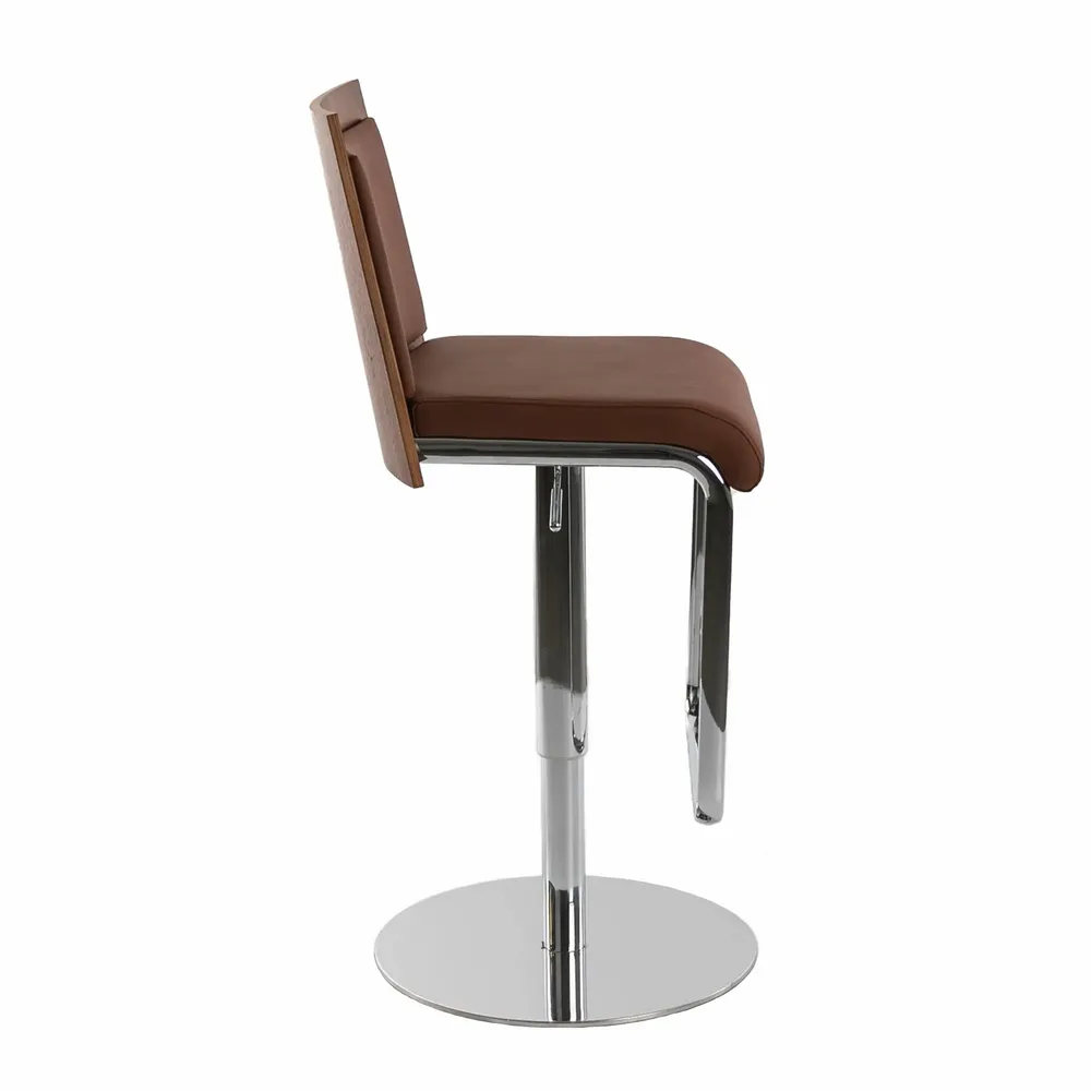 Stools - Adjustable brown eco-leather stool - ANGEL CERDÁ